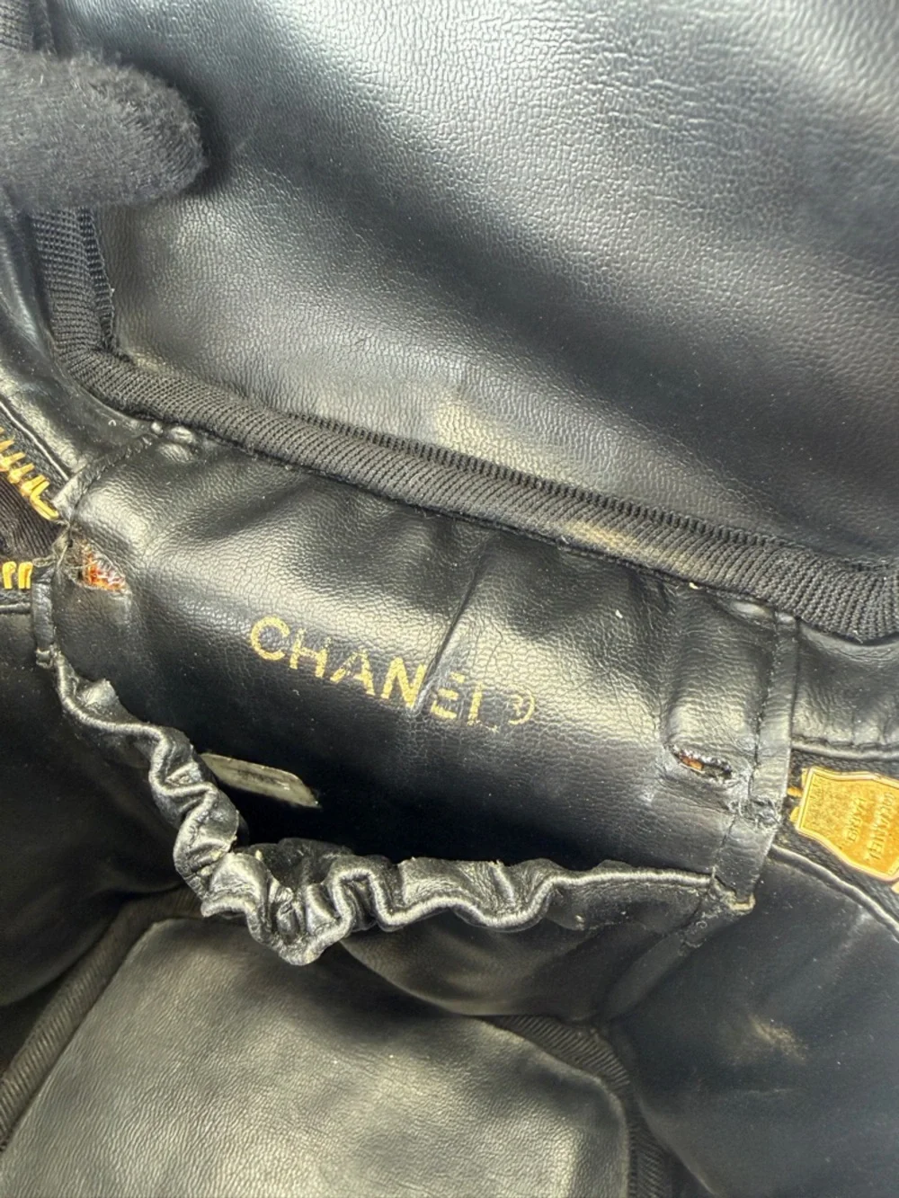 Chanel Lambskin Vanity Cosmetic Bag Black